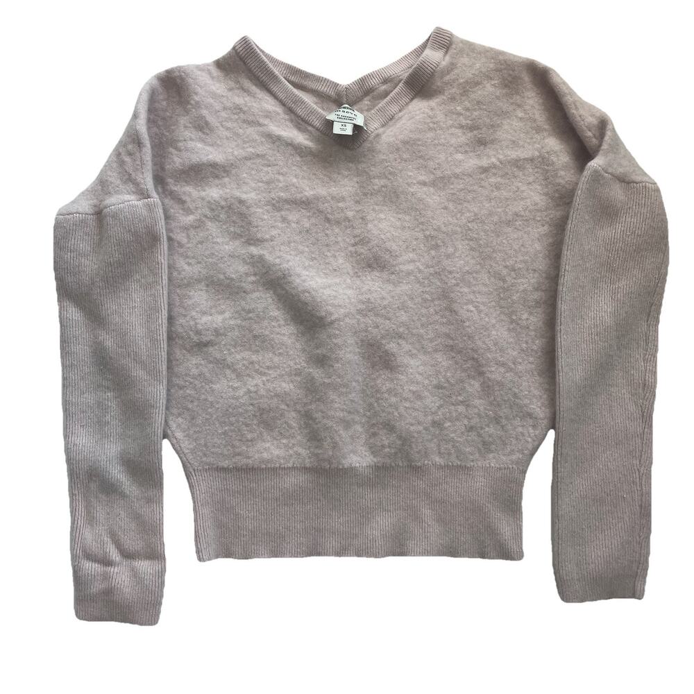 maeve Anthropologie 100% cashmere sweater 🤍 soft luxe neutral cropped knit cozy